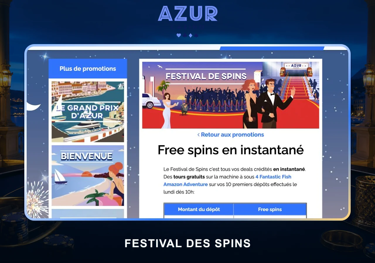 Festival de Spins Azur Casino